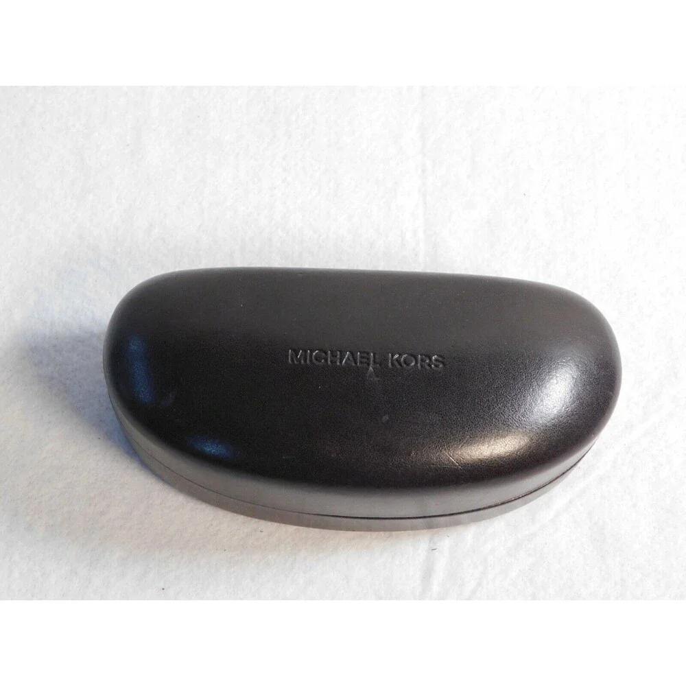 Michael Kors Dark Brown Leather Glasses Sunglasses Hard Case Clamshell